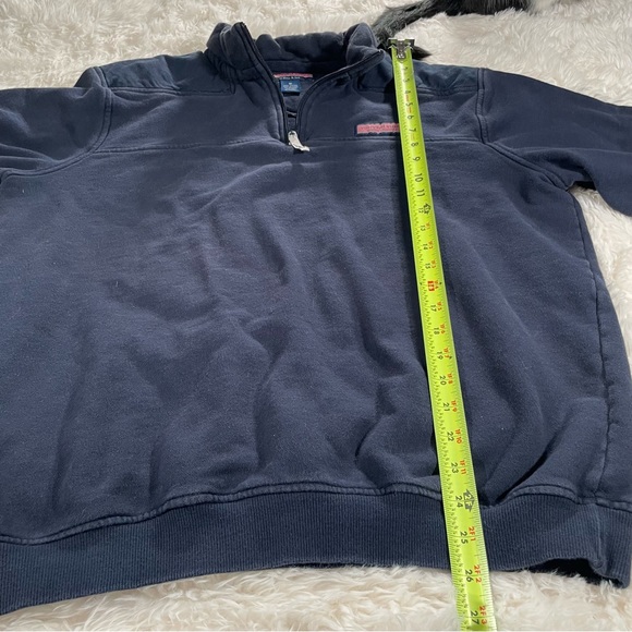 Vineyard Vines Men's Surf Shep quarter zip Navy Sweater - Picture 5 of 6